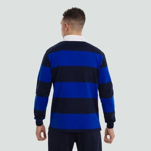 Mens Long Sleeved Retro Hooped Jersey Blue