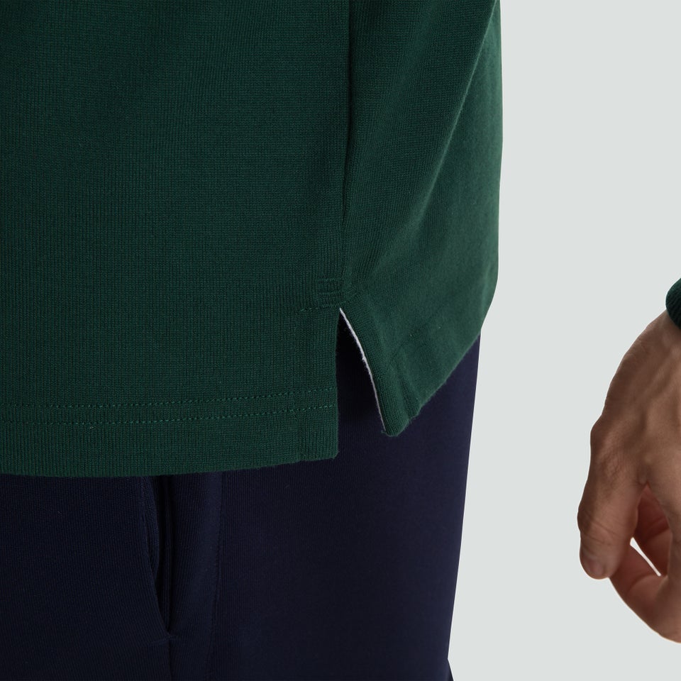 Mens Long Sleeved Retro Jersey Green