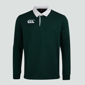 Mens Long Sleeved Retro Jersey Green