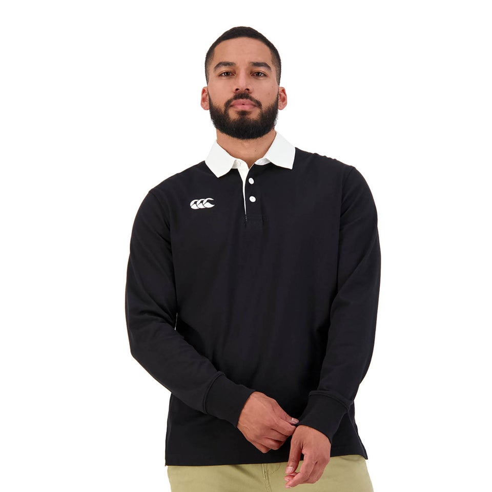 Mens Long Sleeved Retro Jersey Black