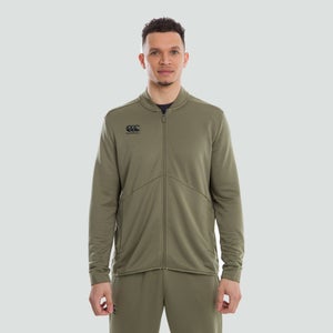 MENS FULL ZIP TRACK JACKET GREEN - XS