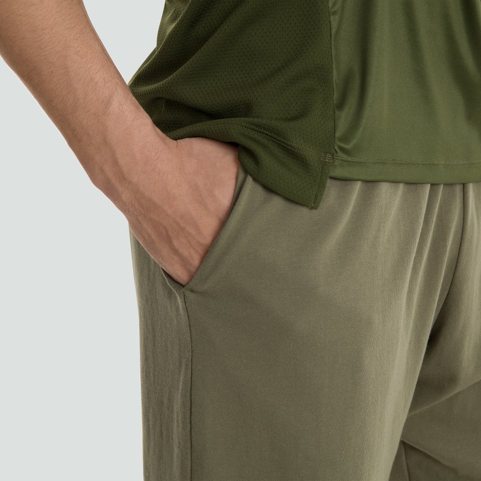 Mens Cotton Shorts Green