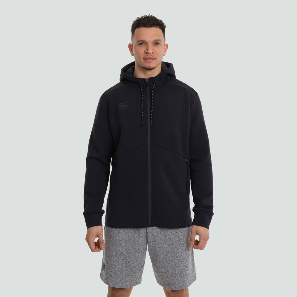 Mens Full Zip Tech Hoody Black
