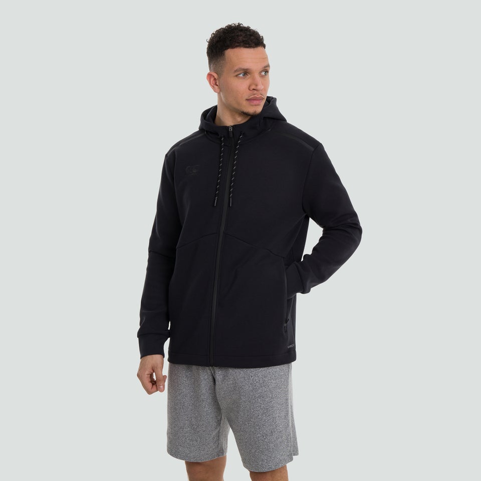 Mens Full Zip Tech Hoody Black