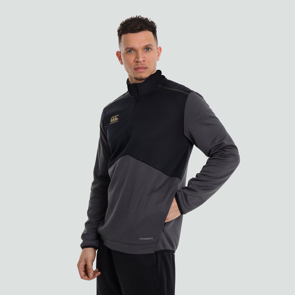 CANTERBURY QZ THERMOREG SPACER FLEECE AM GREY