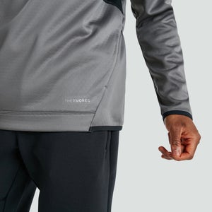 Mens 1/4 Zip Top Grey