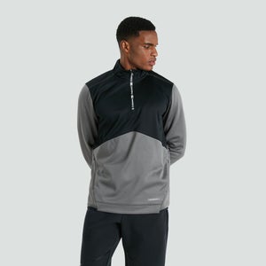 Mens 1/4 Zip Top Grey