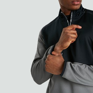 Mens 1/4 Zip Top Grey