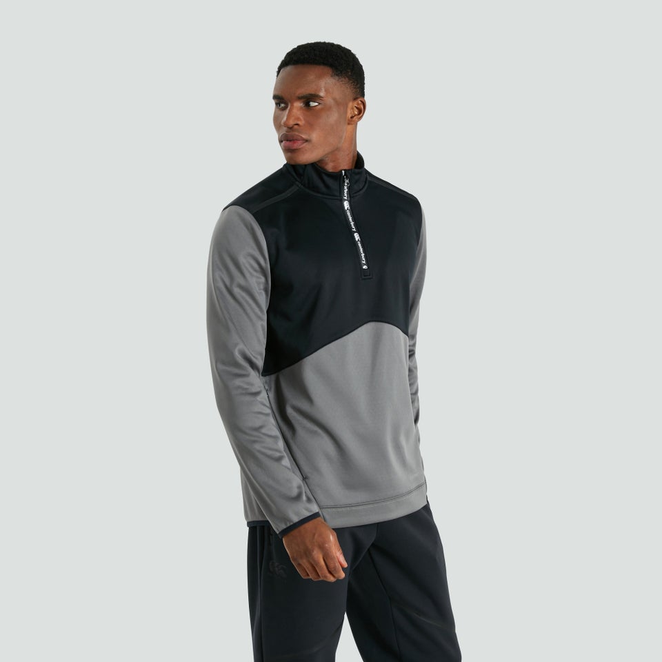Mens 1/4 Zip Top Grey