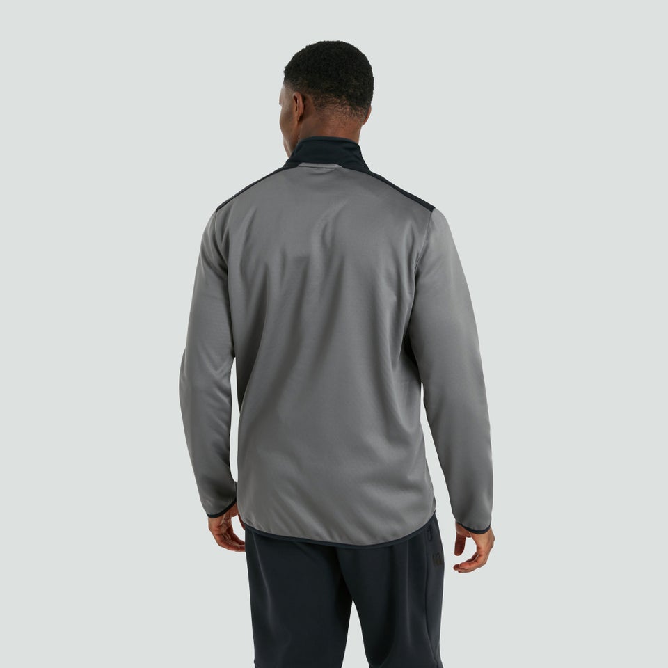 Mens 1/4 Zip Top Grey