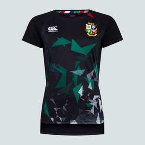 WOMENS BRITISH & IRISH LIONS SUPERLIGHT GRAPHIC TEE BLACK - 8