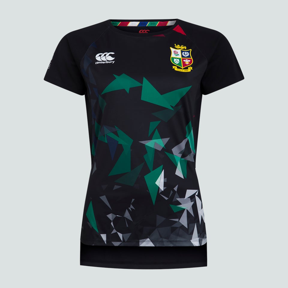 Womens British & Irish Lions Superlight Graphic Tee Black