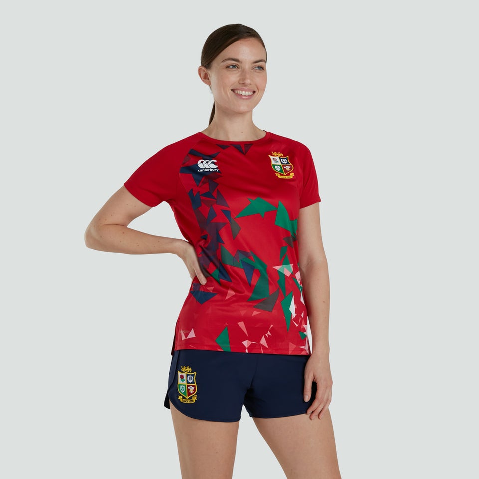 Womens British & Irish Lions Superlight Graphic Tee Red