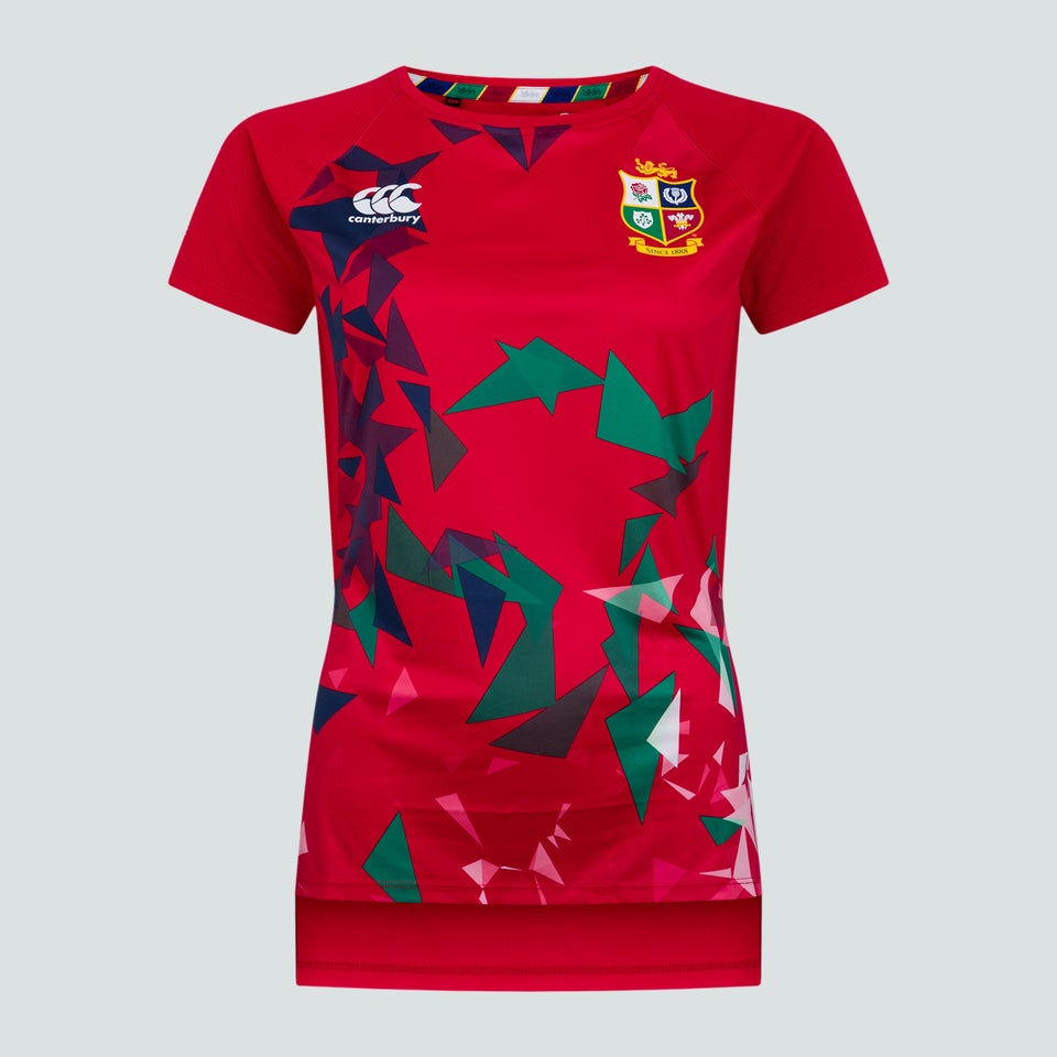 Womens British & Irish Lions Superlight Graphic Tee Red