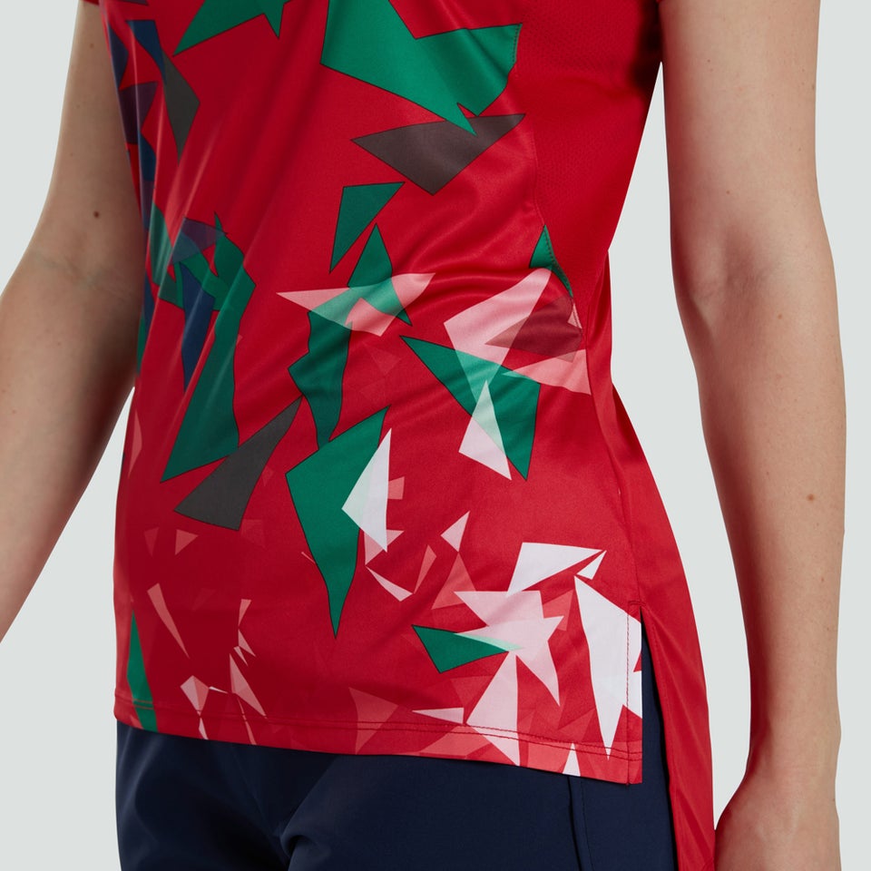 Womens British & Irish Lions Superlight Graphic Tee Red