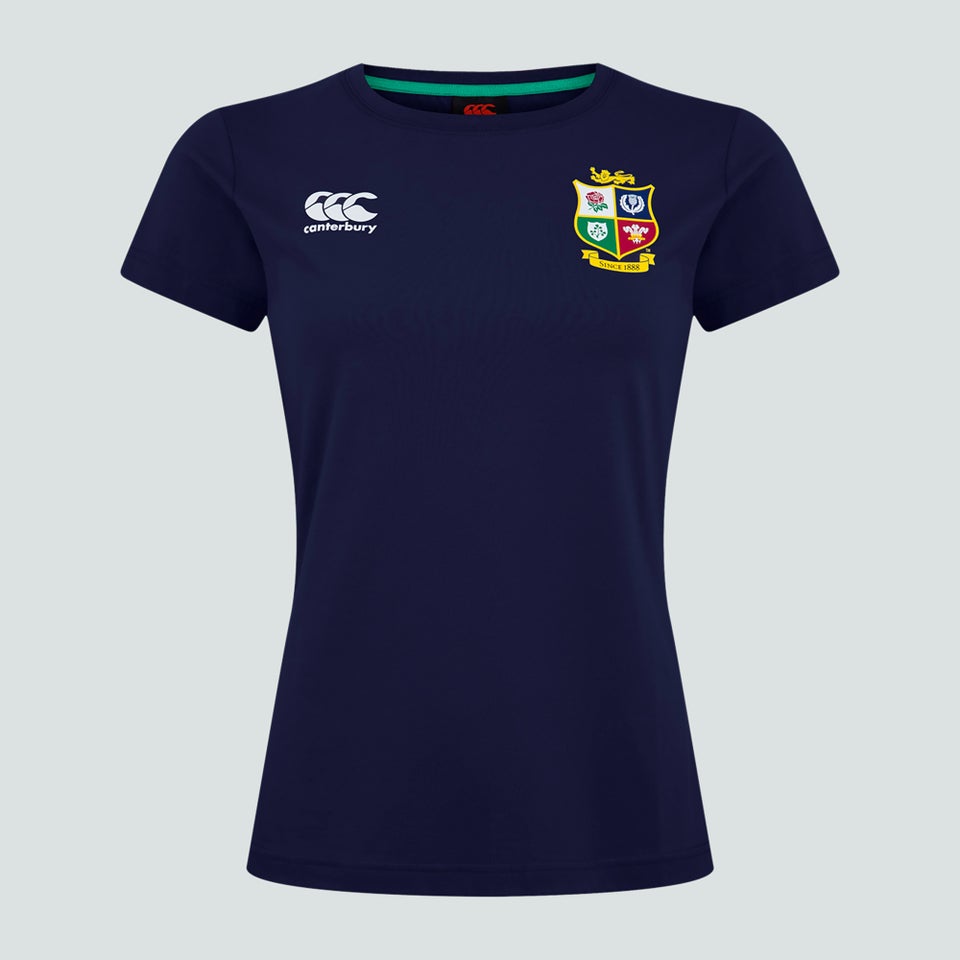 Womens British & Irish Lions Cotton Jersey Tee Blue
