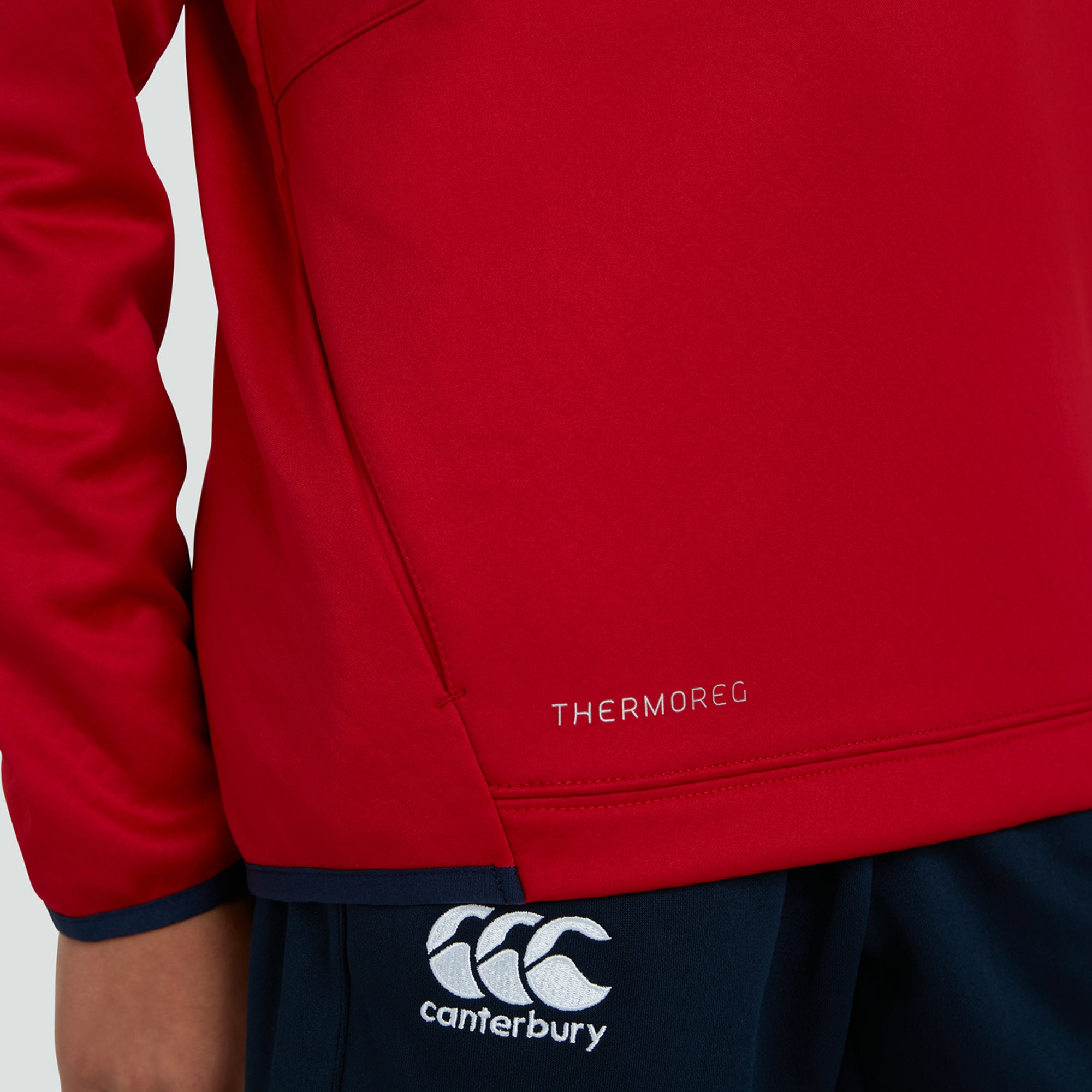 Junior Unisex British & Irish Lions Thermoreg 1/4 Zip Fleece Red