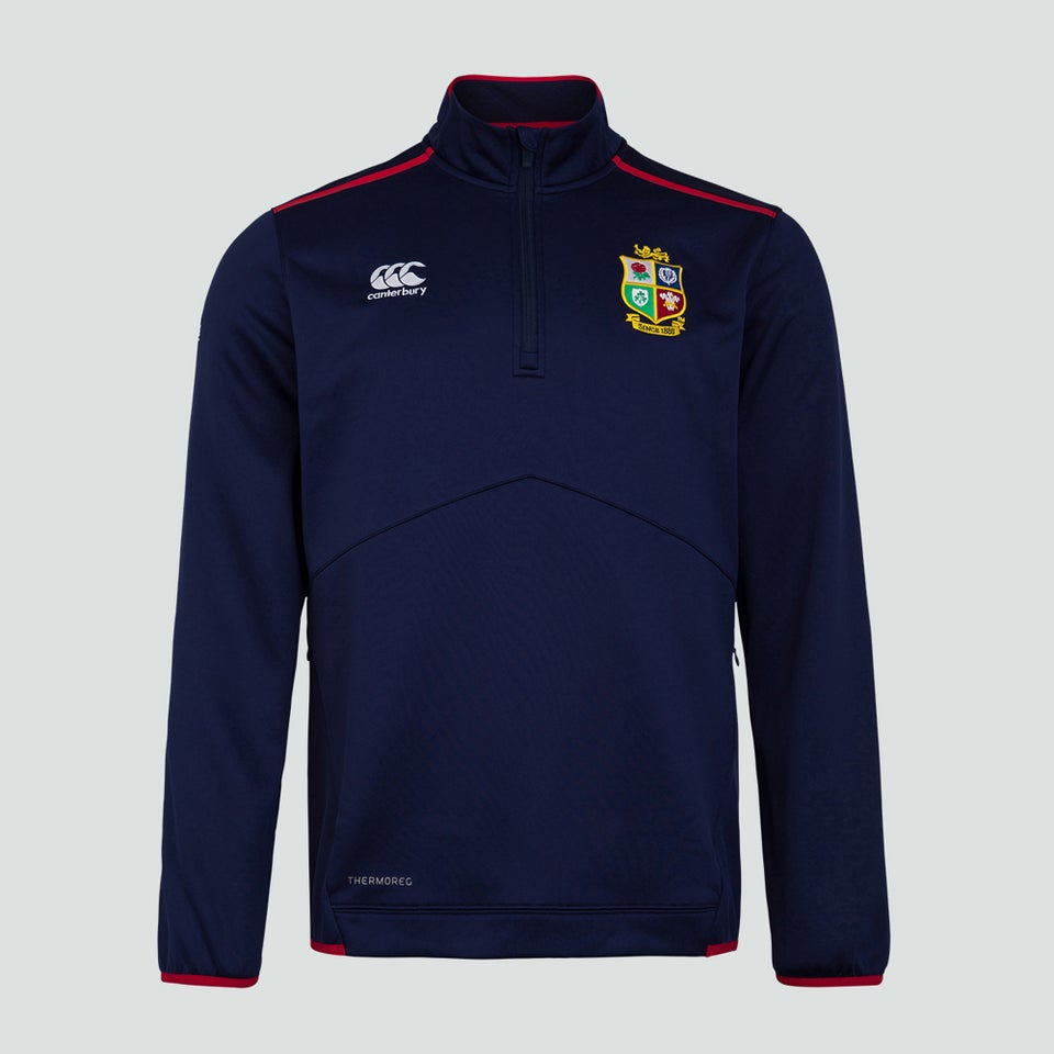 Junior Unisex British & Irish Lions Thermoreg 1/4 Zip Fleece Blue