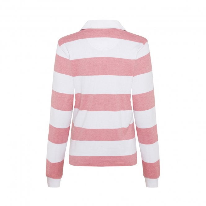 Womens Webber Hooped Rugby Jersey Pink