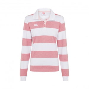 Womens Webber Hooped Rugby Jersey Pink