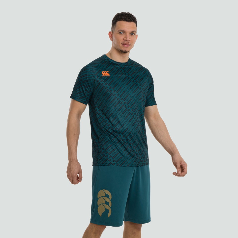 Mens Vapodri Superlight Aop Tee Green