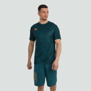 Mens Vapodri Superlight Aop Tee Green