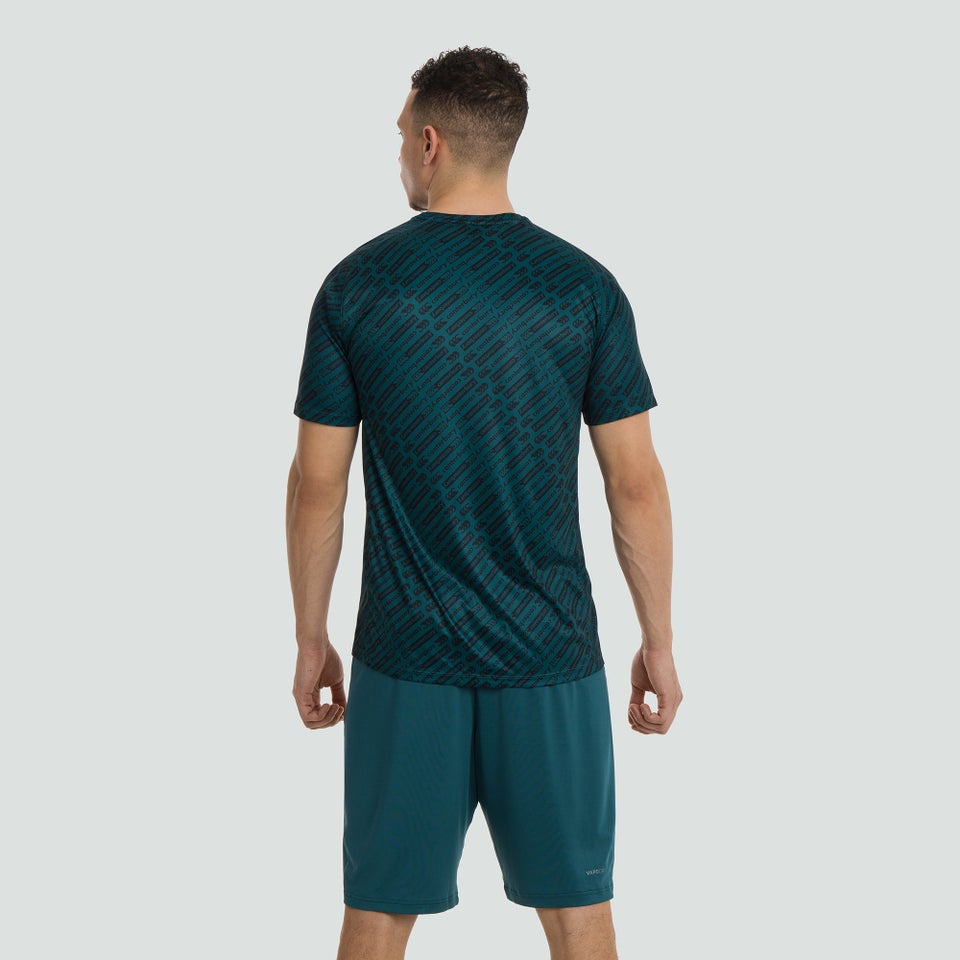Mens Vapodri Superlight Aop Tee Green