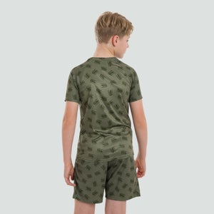 Junior Unisex Vapodri Superlight Aop Tee Green