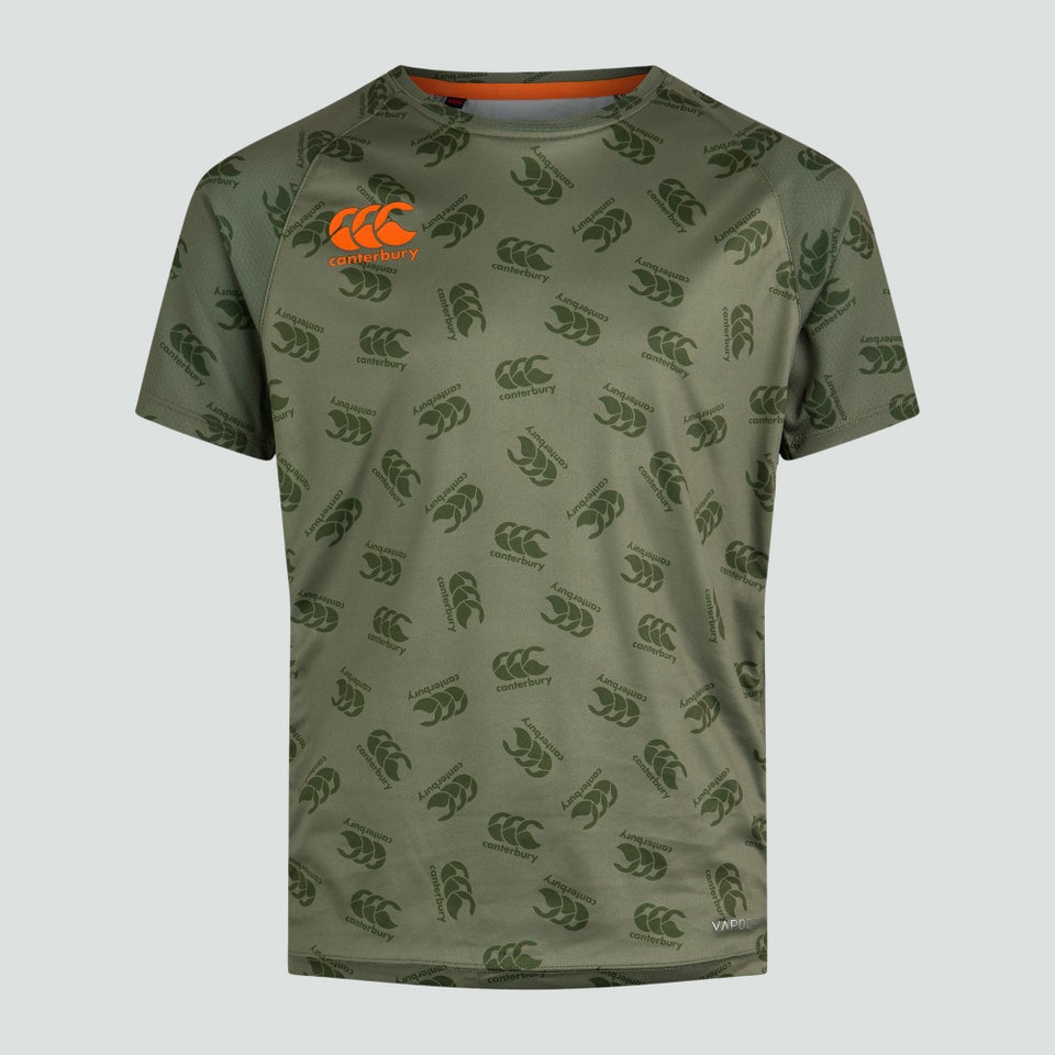 Junior Unisex Vapodri Superlight Aop Tee Green
