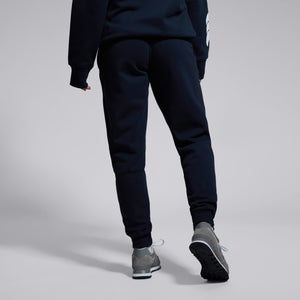 Womens Tapered Cuffed Fleece Pants Navy