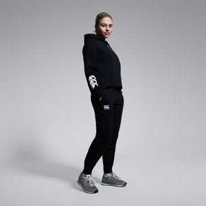 WOMENS TAPERED CUFFED FLEECE PANTS BLACK - 6