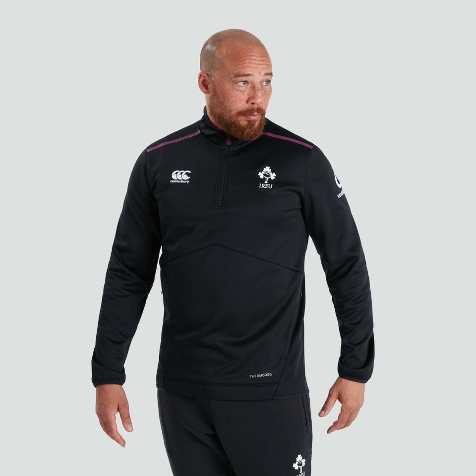 Mens Ireland 1/4 Zip Top Black
