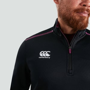 CANTERBURY IRE QTR ZIP TOP AM BLACK/DARK PURPLE
