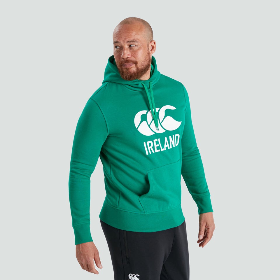 Mens Ireland Logo Hoody Green