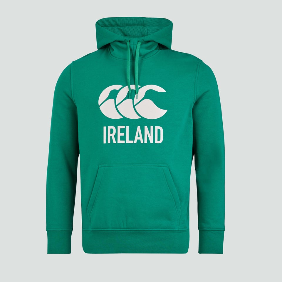 Mens Ireland Logo Hoody Green