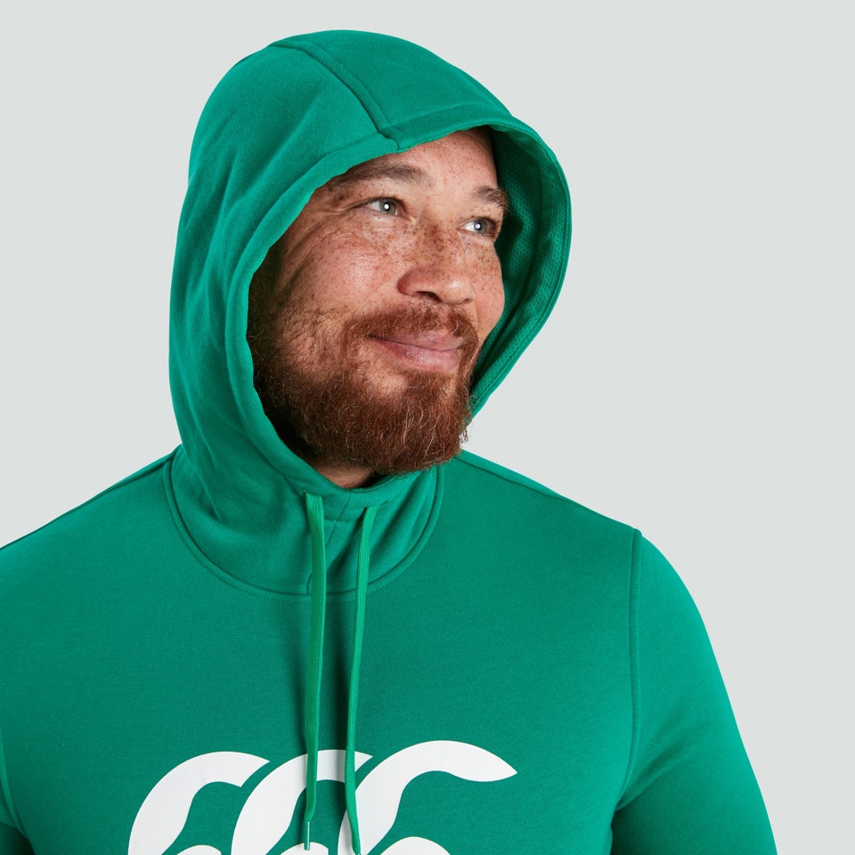 Mens Ireland Logo Hoody Green