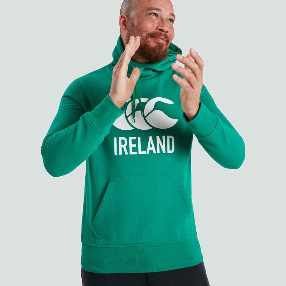 Mens Ireland Logo Hoody Green