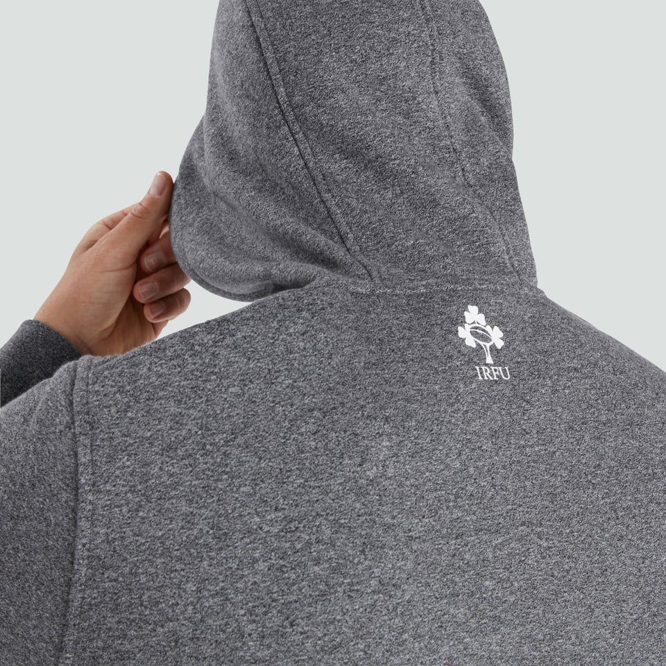 Mens Ireland Logo Hoody Grey