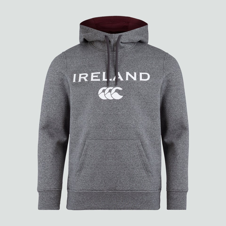 Mens Ireland Logo Hoody Grey