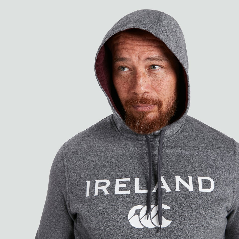 Mens Ireland Logo Hoody Grey