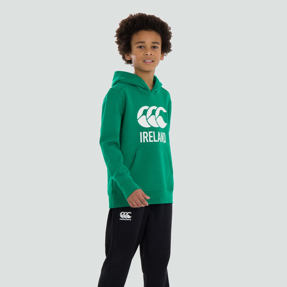 Junior Unisex Ireland Logo Hoody Green