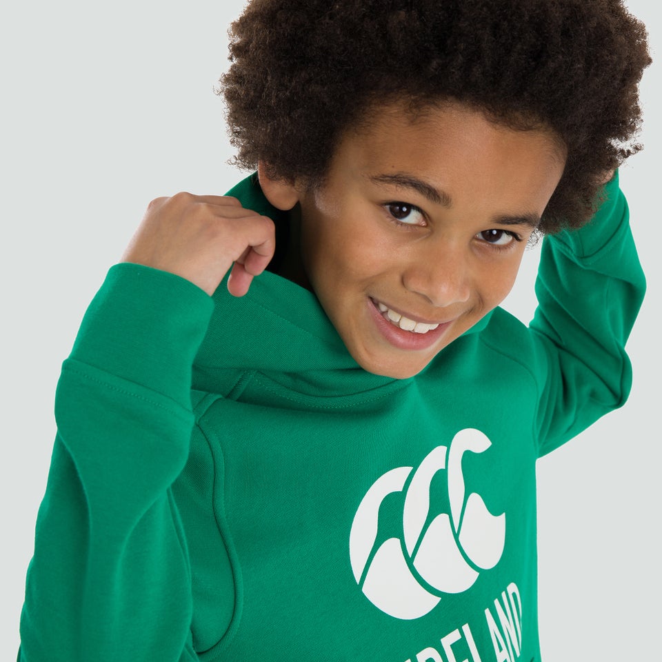 Junior Unisex Ireland Logo Hoody Green