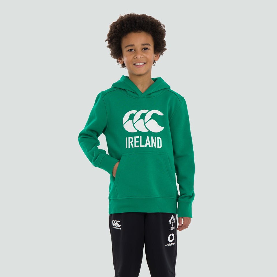 Junior Unisex Ireland Logo Hoody Green