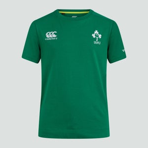 JUNIOR UNISEX IRELAND COTTON SUPPORTERS TEE GREEN - AGE 8