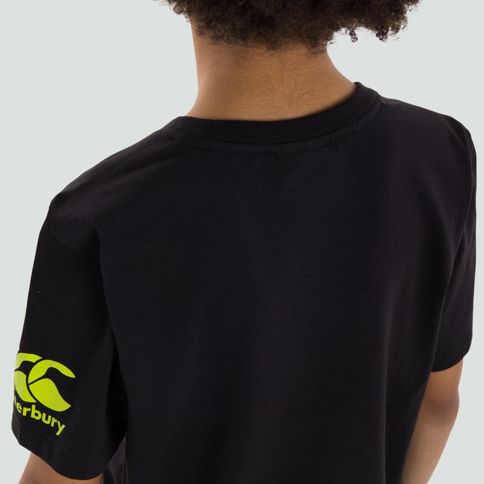 Junior Unisex Ireland IRFU Logo Tee Black