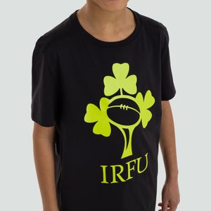 Junior Unisex Ireland IRFU Logo Tee Black