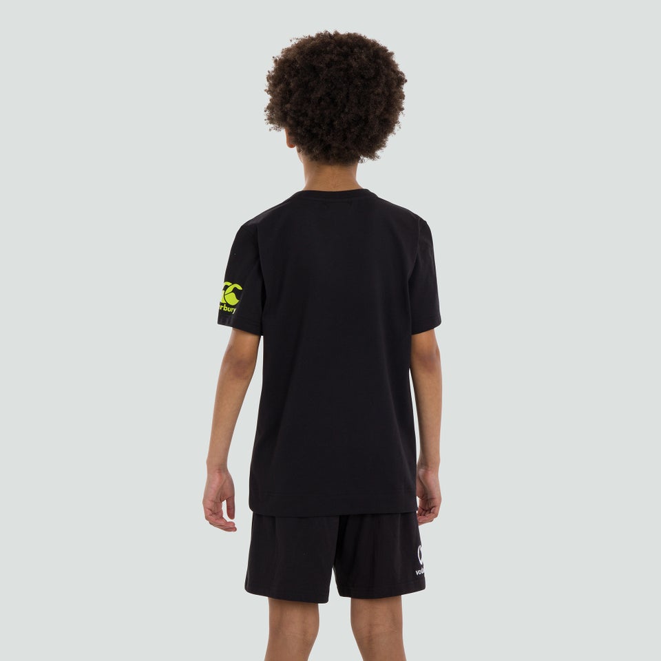 Junior Unisex Ireland IRFU Logo Tee Black