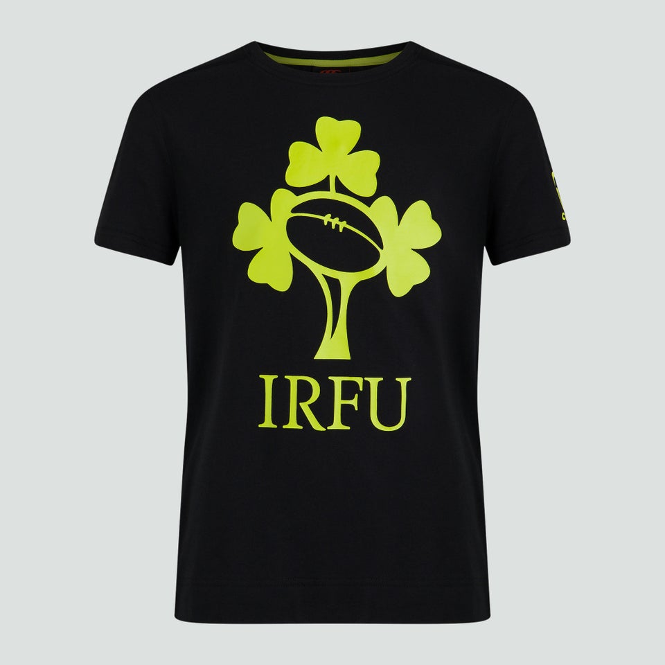 Junior Unisex Ireland IRFU Logo Tee Black