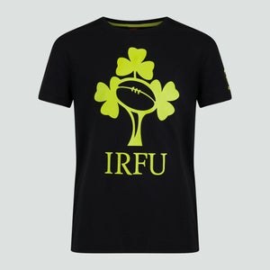 Junior Unisex Ireland IRFU Logo Tee Black