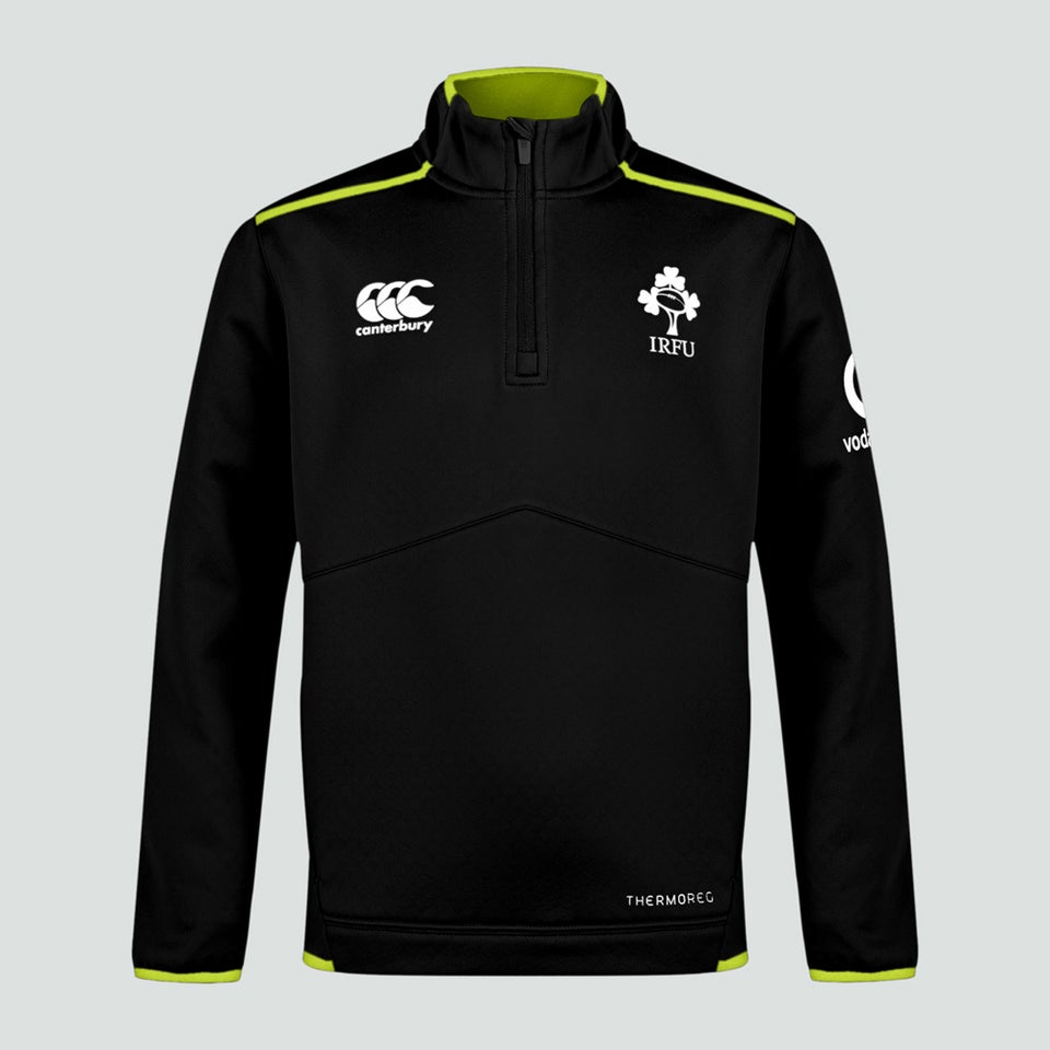 Junior Unisex Ireland Thermoreg 1/4 Zip Fleece Black